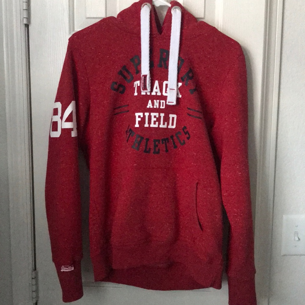 Superdry track and field red hoodie womens XL
